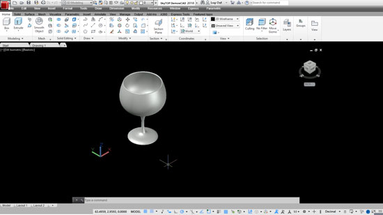 A computer illustration of Skytop Demoscad LT